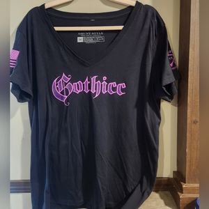 Grunt Style Gothicc V Neck Black 3xl XXXL Halloween 🎃